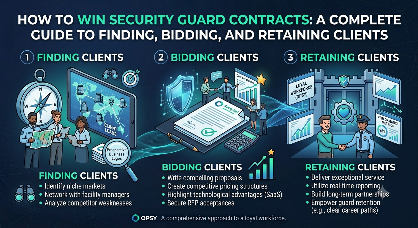 How to Win Security Guard Contracts: A Complete Guide to Finding, Bidding, and Retaining Clients